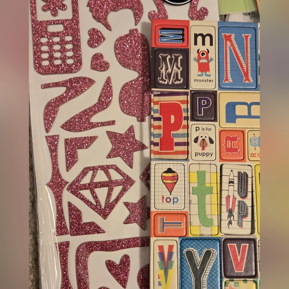 Colorful Scrapbooking Supplies Bundle Paper Crafts